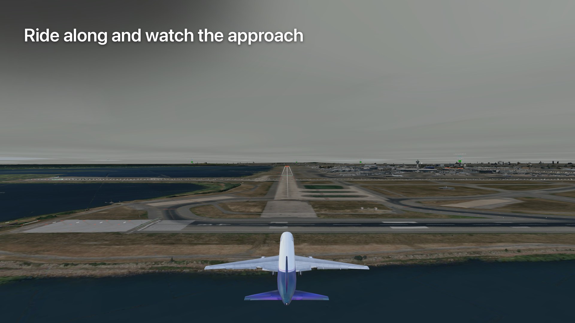 App Store screenshot: Ride along and watch the approach