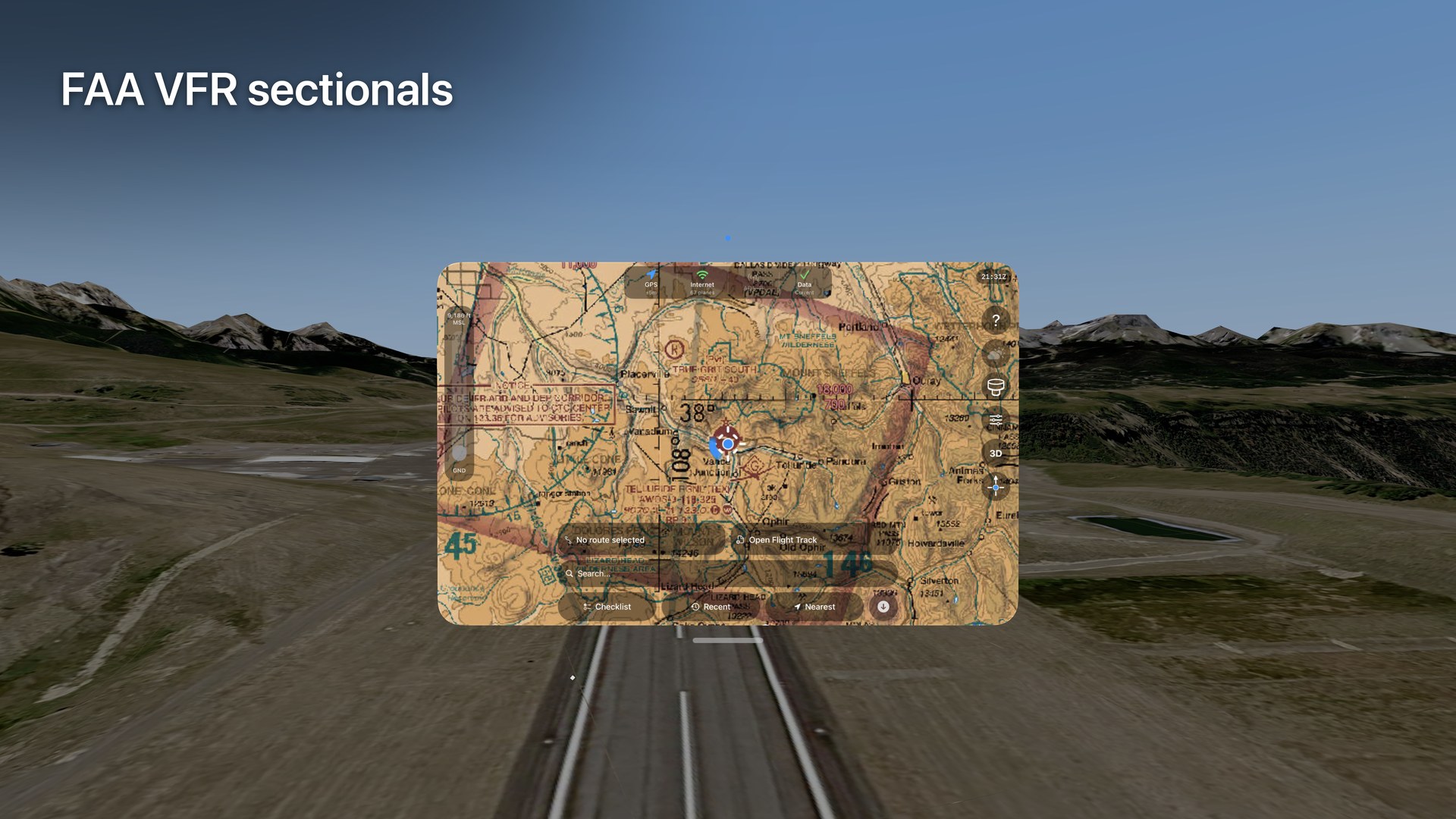 App Store screenshot: FAA VFR sectionals
